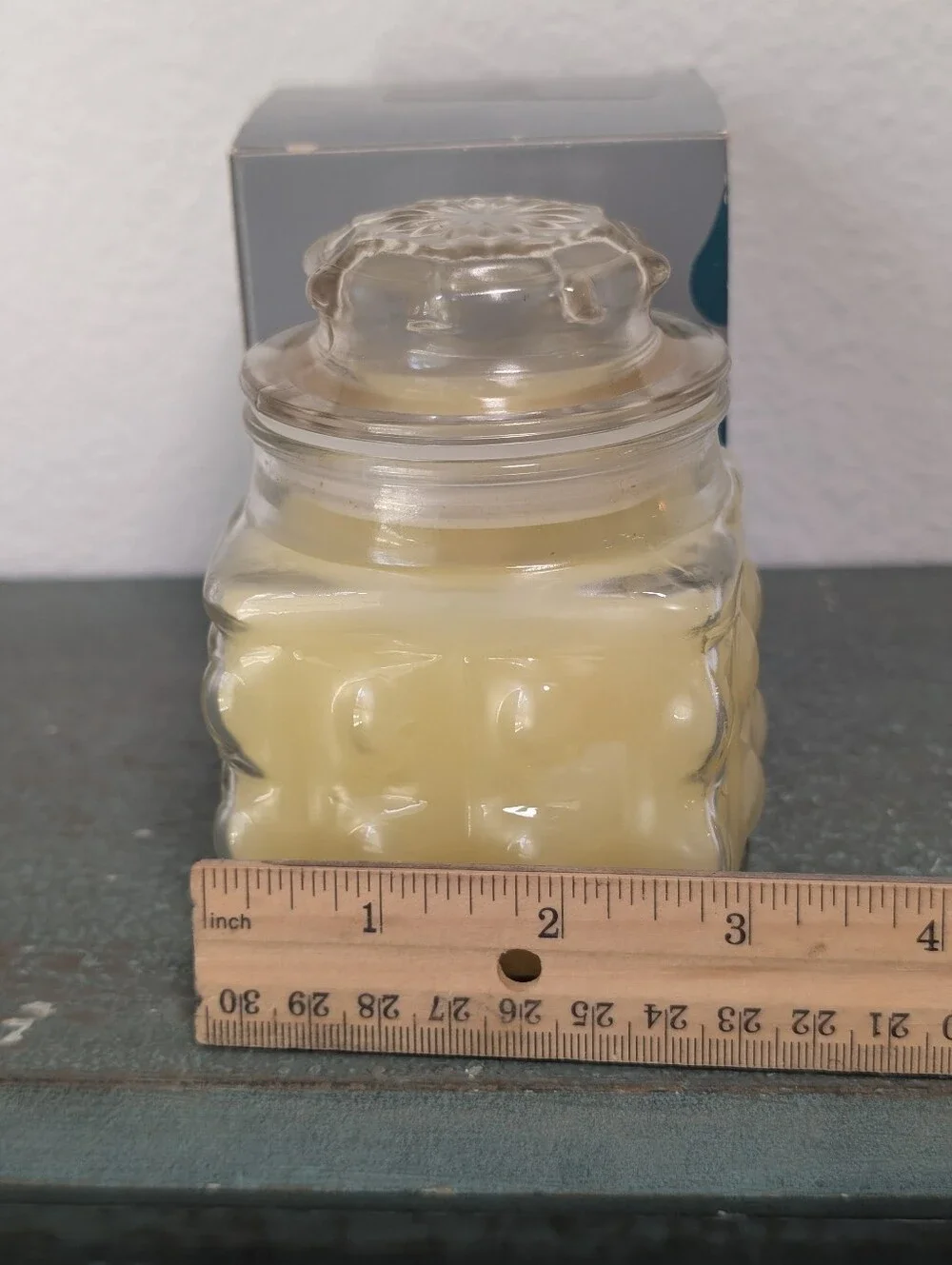 PartyLite Pineapple P1115 Bubble Jar Scented Wax Filled Candle 8 oz NEW w / Box